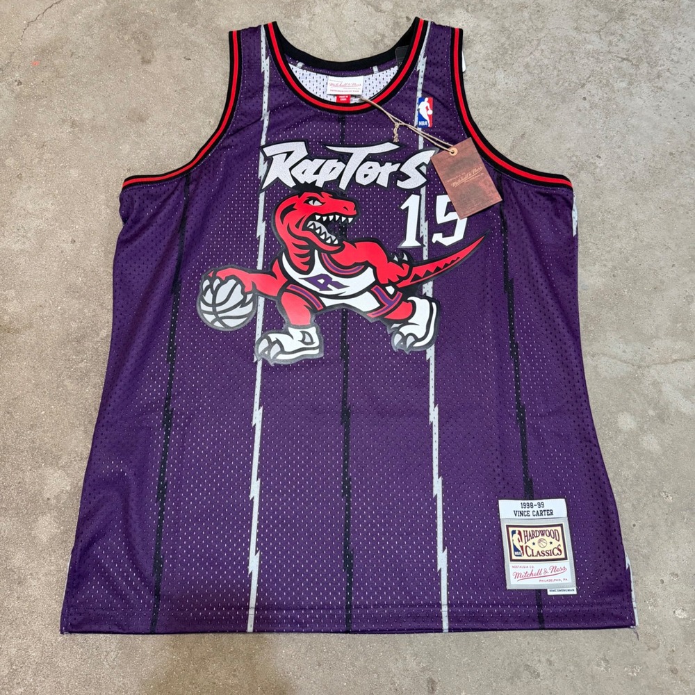 NWT Mitchell & Ness Jersey Mens XL Purple Toronto Raptors Vince Carter 98-99 NBA